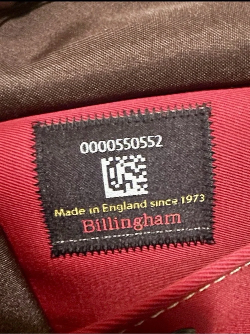 Billingham Red/Brown Canvas Camera Shoulder Bag w/ Strap Compartments 62492